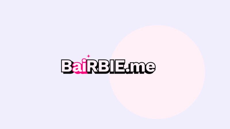 Hero image with Bairbe.me logo